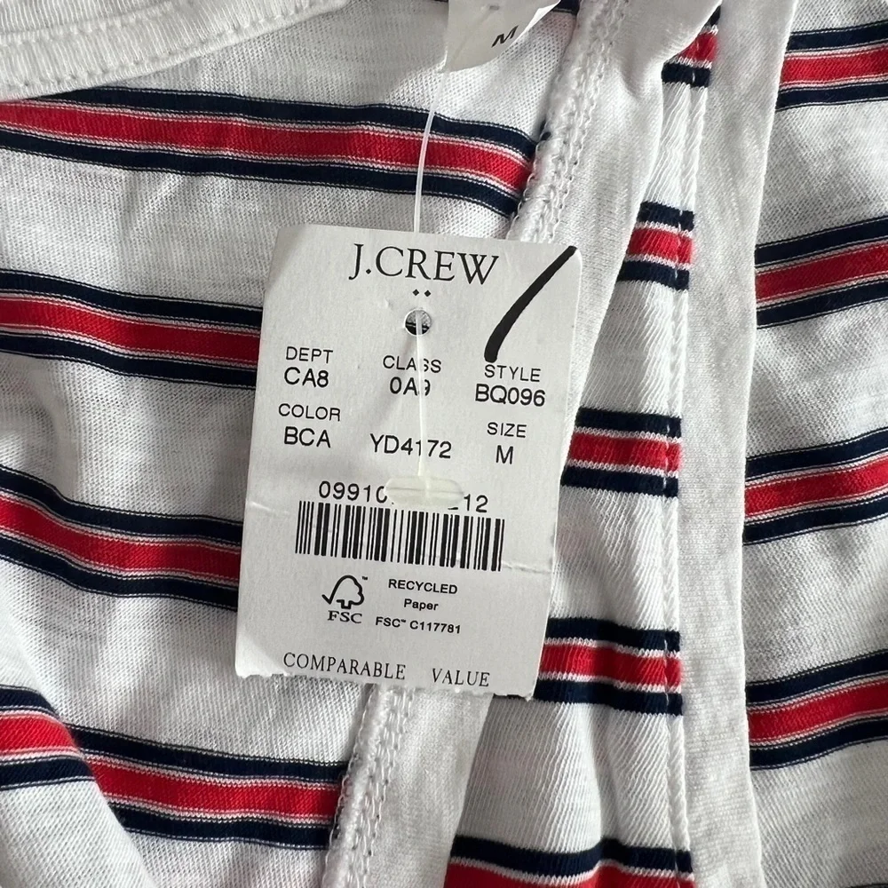 J. Crew - NWT Striped Vintage Slub Cotton Tank Top Sz M